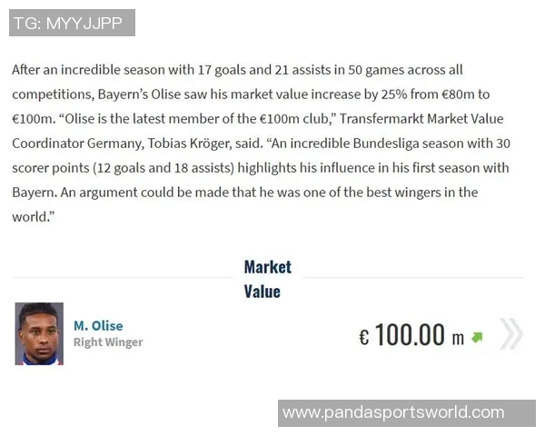 德转揭晓九大豪门年度身价波动球员奥利塞大涨福登大跌引关注